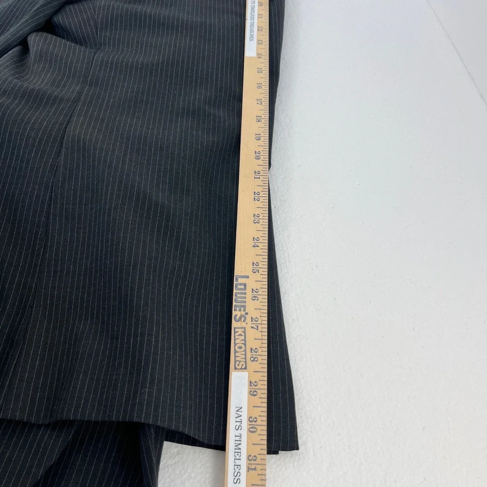 Jos A Bank Mens 44R Charcoal Pinstripe Wool Suit Coat Jacket Blazer‎